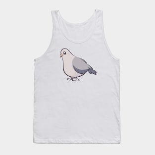 Cute Pigeon Drawing Tank Top